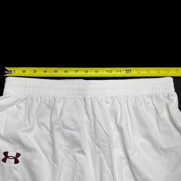NEW Under Armour Zagger Lacrosse Shorts Adult XL White Maroon LAX - Picture 9 of 10
